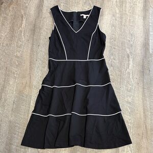 Banana Republic Black Dress with White Accents
